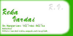 reka vardai business card